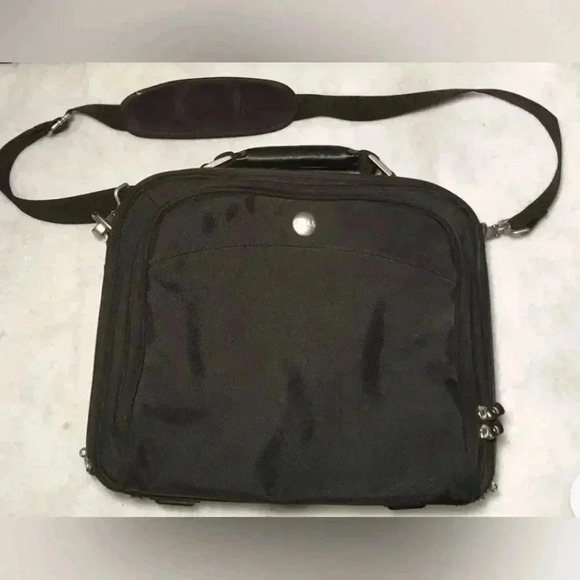 Dell Laptop Computer Bag 15X13X5 Padded Shoulder Strap Carry On Travel - Picture 5 of 16